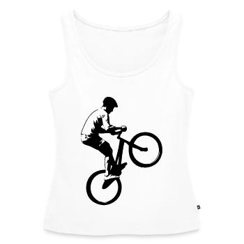 Biking - Trial - Frauen Premium Organic Tank Top - Weiß - Vorne - AI Model Female 172 light (172cm)