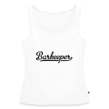Barkeeper - Frauen Premium Organic Tank Top - Weiß - Vorne - AI Model Female 172 light (172cm)