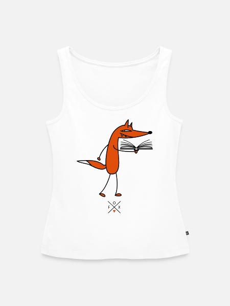 Schlauer Leser - Frauen Premium Organic Tank Top - Weiß