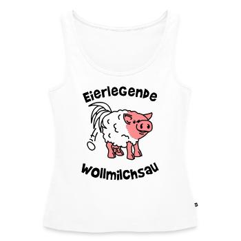 eierlegende wollmilchsau - workaholic - arbeit - Frauen Premium Organic Tank Top - Weiß - Vorne - AI Model Female 172 light (172cm)