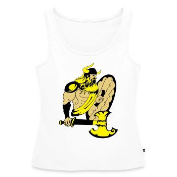 wikinger - Frauen Premium Organic Tank Top - Weiß - Vorne - AI Model Female 172 light (172cm)