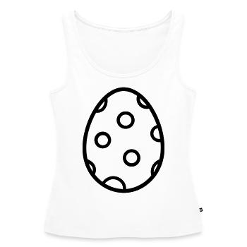 Oeuf de Pâques - Débardeur bio Premium Femme - blanc - Devant - AI Model Female 172 light (172cm)