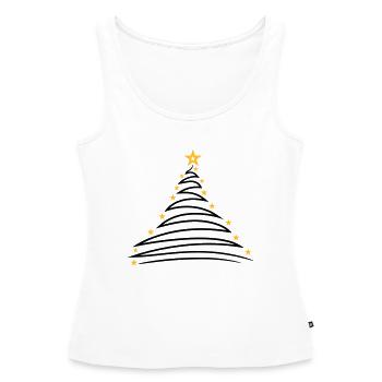 sapin sapin arbre sapin étoile joyeux chris - Débardeur bio Premium Femme - blanc - Devant - AI Model Female 172 light (172cm)