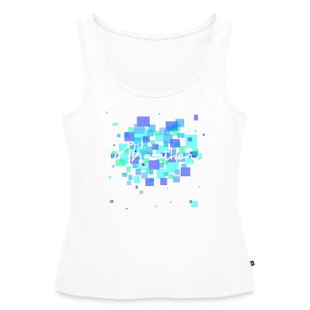 Marathon (blau) - Frauen Premium Organic Tank Top - Weiß - Vorne - AI Model Female 172 light (172cm)