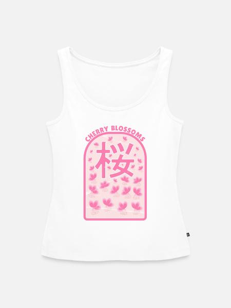 Kirschblüten Sakura - Frauen Premium Organic Tank Top - Weiß