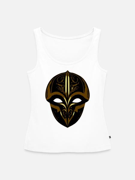 Antike Maske - Frauen Premium Organic Tank Top - Weiß