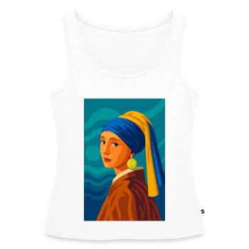 Die Jungfrau (in der Schwebe) - Frauen Premium Organic Tank Top - Weiß - Vorne - AI Model Female 172 light (172cm)