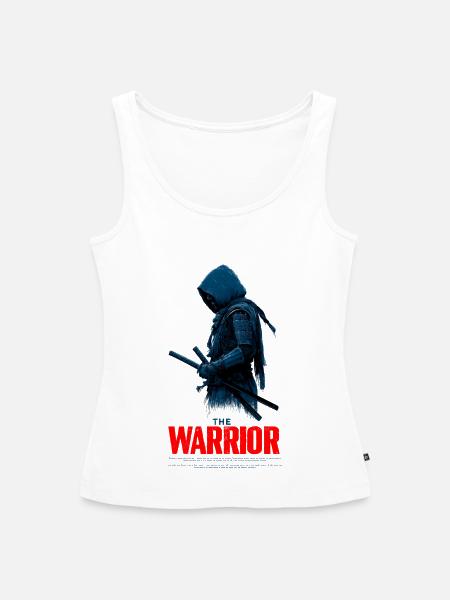 Gehüllter Katana-Krieger - Frauen Premium Organic Tank Top - Weiß