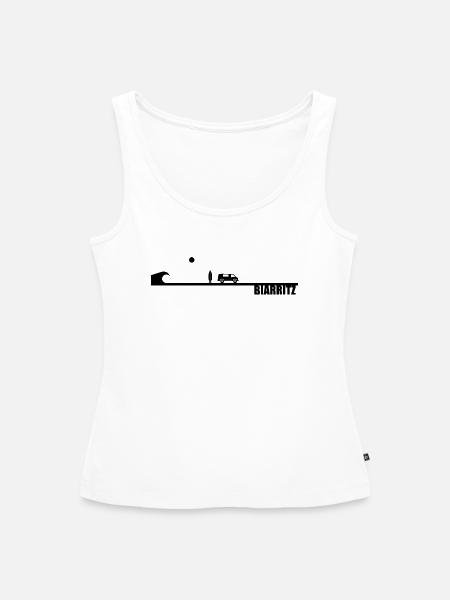 Biarritz Wave Surf Van Leben - Frauen Premium Organic Tank Top - Weiß
