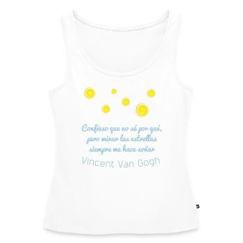 Van-Gogh-Sterne - Frauen Premium Organic Tank Top - Weiß - Vorne - AI Model Female 172 light (172cm)