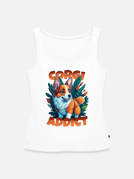 CORGI Addict - Frauen Premium Organic Tank Top - Weiß