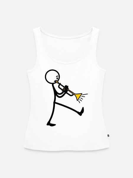Fanfaren-Trompete - Frauen Premium Organic Tank Top - Weiß
