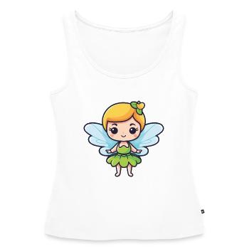 Fée Mignon Bébé Conte de fées - Débardeur bio Premium Femme - blanc - Devant - AI Model Female 172 light (172cm)