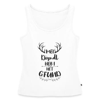Dirndl Ersatz - Frauen Premium Organic Tank Top - Weiß - Vorne - AI Model Female 172 light (172cm)