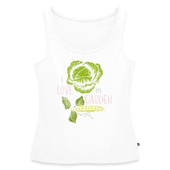 Vegetable garden - Women’s Premium Organic Tank top - white - Front - AI Model Female 172 light (172cm)