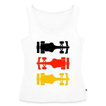 Formula Deutschland Formel Racing - Débardeur bio Premium Femme - blanc - Devant - AI Model Female 172 light (172cm)