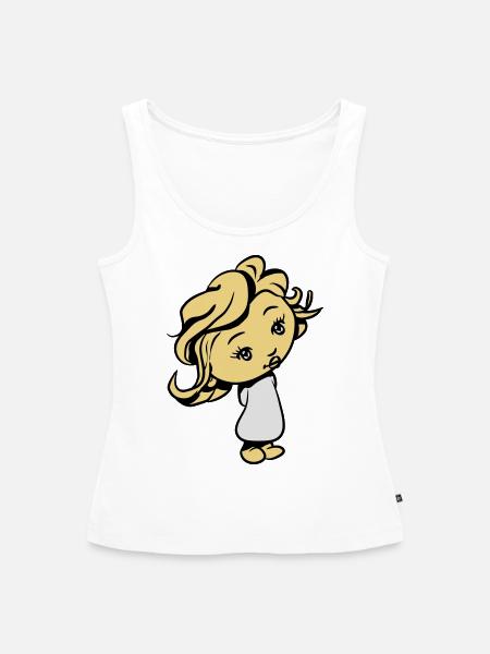 Kind kleines Mädchen - Frauen Premium Organic Tank Top - Weiß
