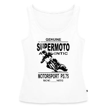 Supermoto - Frauen Premium Organic Tank Top - Weiß - Vorne - AI Model Female 172 light (172cm)