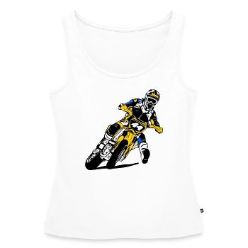 Supermoto - Frauen Premium Organic Tank Top - Weiß - Vorne - AI Model Female 172 light (172cm)