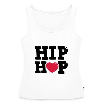 I heart Hip Hop - Débardeur bio Premium Femme - blanc - Devant - AI Model Female 172 light (172cm)
