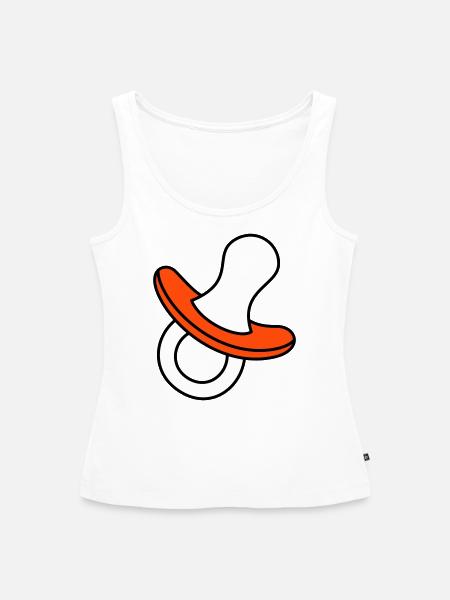 Schnuller dreifarbig - Frauen Premium Organic Tank Top - Weiß