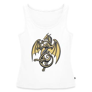 Celtic Dragon - Débardeur bio Premium Femme - blanc - Devant - AI Model Female 172 light (172cm)
