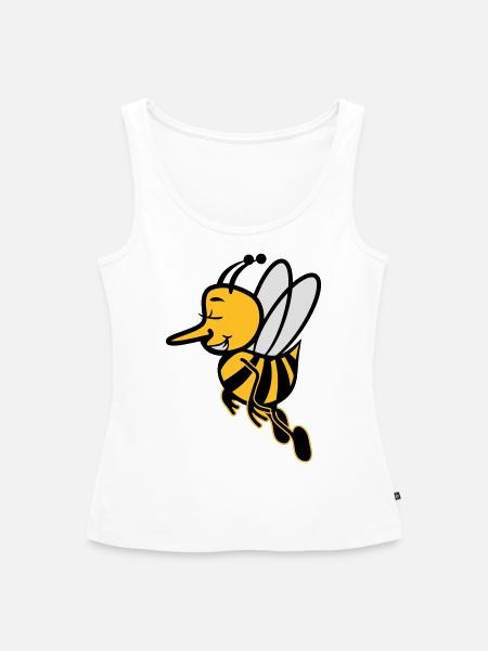 Biene fliegen süss - Frauen Premium Organic Tank Top - Weiß
