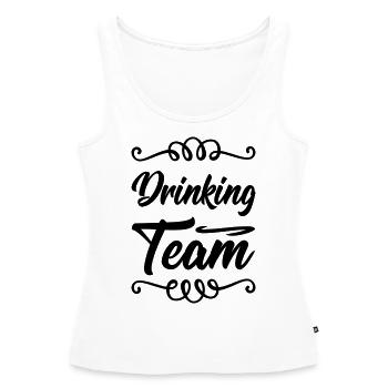 Équipe de consommation d’alcool - Débardeur bio Premium Femme - blanc - Devant - AI Model Female 172 light (172cm)