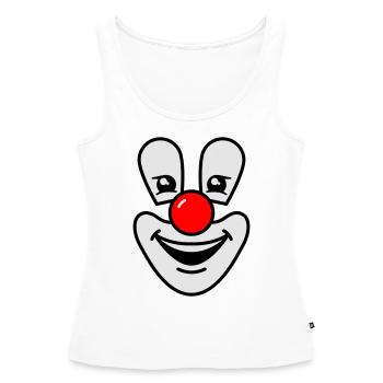 Clown - Débardeur bio Premium Femme - blanc - Devant - AI Model Female 172 light (172cm)