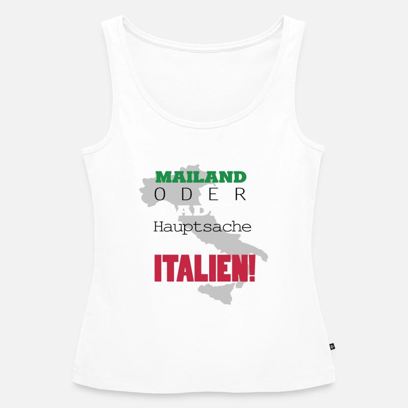 Mailand oder Madrid - Frauen Premium Organic Tank Top - Weiß