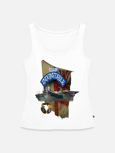 HMS Indomitable - Frauen Premium Organic Tank Top - Weiß