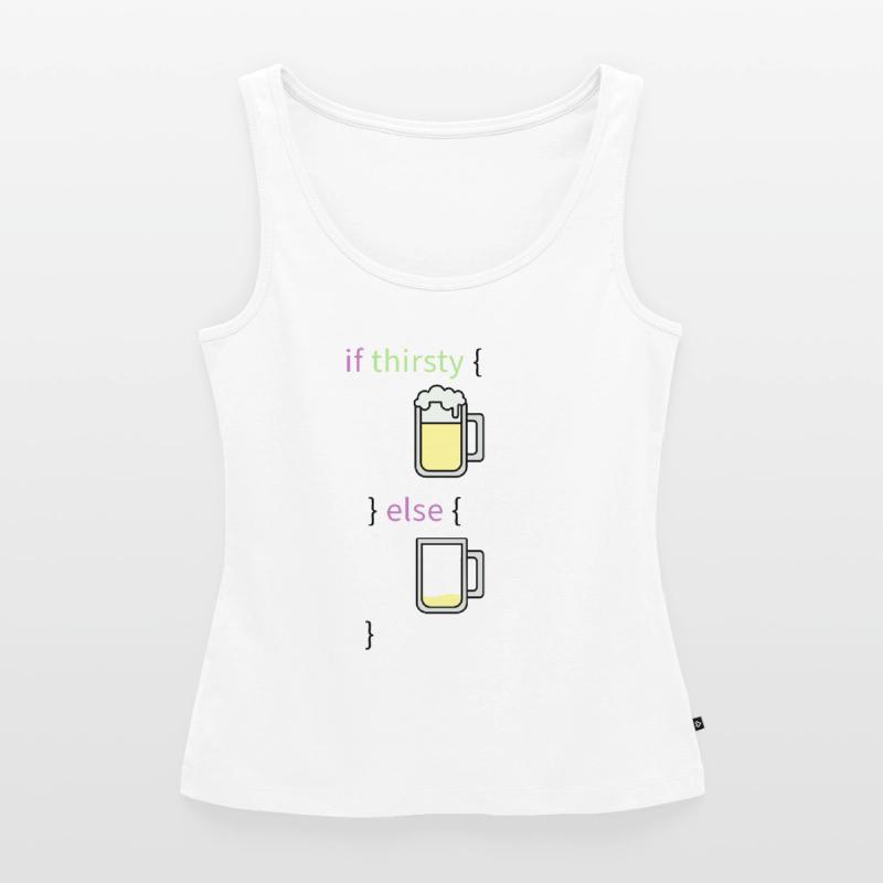 Programmiersprache Coder Coding Bier Programmierer Frauen Premium Organic Tank Top