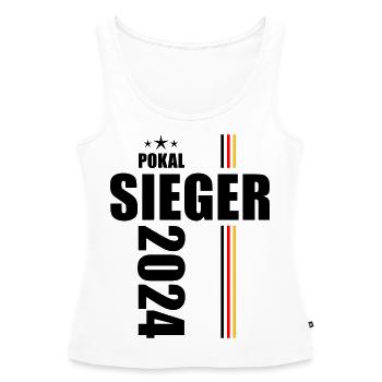 Pokalsieger 2024 - Frauen Premium Organic Tank Top - Weiß - Vorne - AI Model Female 172 light (172cm)