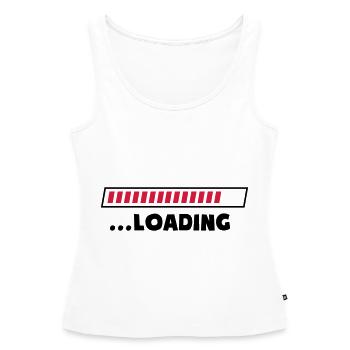 loading loading bar - Women’s Premium Organic Tank top - white - Front - AI Model Female 172 light (172cm)
