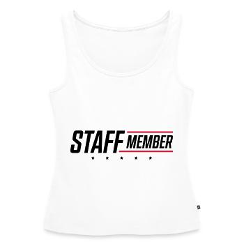 staff member - Débardeur bio Premium Femme - blanc - Devant - AI Model Female 172 light (172cm)