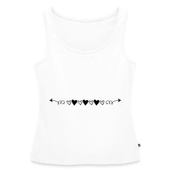 cœur en tartiner - Débardeur bio Premium Femme - blanc - Devant - AI Model Female 172 light (172cm)