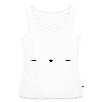 star dash - Women’s Premium Organic Tank top - white - Front - AI Model Female 172 light (172cm)