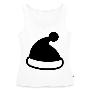 bonnet de noel - Débardeur bio Premium Femme - blanc - Devant - AI Model Female 172 light (172cm)