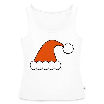 Père Noël clipart Noël motif - Débardeur bio Premium Femme - blanc - Devant - AI Model Female 172 light (172cm)
