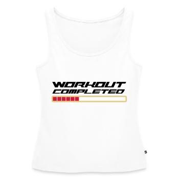 Workout Komplett - Frauen Premium Organic Tank Top - Weiß - Vorne - AI Model Female 172 light (172cm)