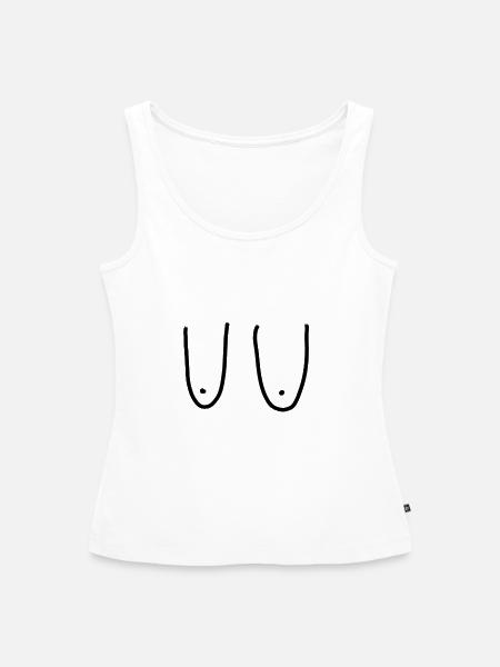 Hängende Brüste - Frauen Premium Organic Tank Top - Weiß