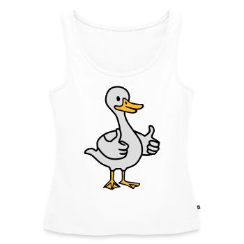 Gans - Frauen Premium Organic Tank Top - Weiß - Vorne - AI Model Female 172 light (172cm)