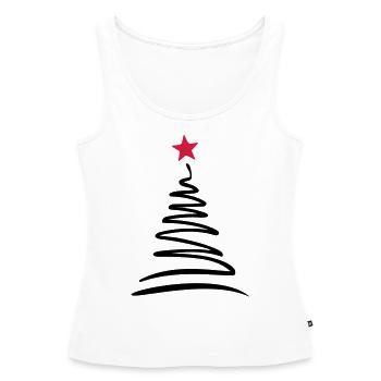 Weihnachtsbaum - Frauen Premium Organic Tank Top - Weiß - Vorne - AI Model Female 172 light (172cm)