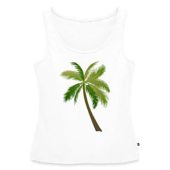palmier arbre palmiers - Débardeur bio Premium Femme - blanc - Devant - AI Model Female 172 light (172cm)