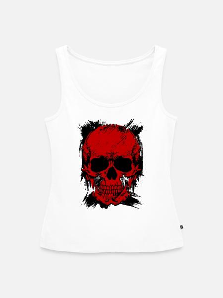 Totenschädel - Frauen Premium Organic Tank Top - Weiß