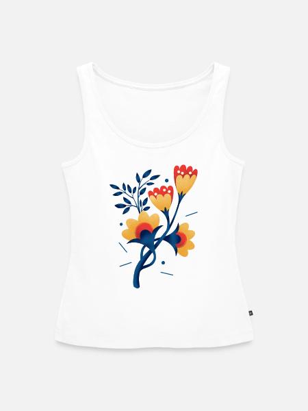SCHOLLE 3 - Frauen Premium Organic Tank Top - Weiß