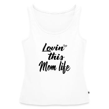 Love Heart Mom Mother Mother's Day Gift - Women’s Premium Organic Tank top - white - Front - AI Model Female 172 light (172cm)