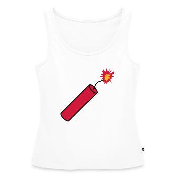 stange tnt dynamit explodieren explosion sprengsto - Frauen Premium Organic Tank Top - Weiß - Vorne - AI Model Female 172 light (172cm)
