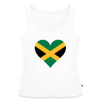 Ein Herz für Jamaika - Frauen Premium Organic Tank Top - Weiß - Vorne - AI Model Female 172 light (172cm)