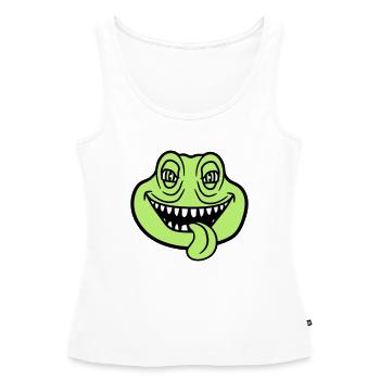 visage tête monstre boese serpent dangereux la - Débardeur bio Premium Femme - blanc - Devant - AI Model Female 172 light (172cm)